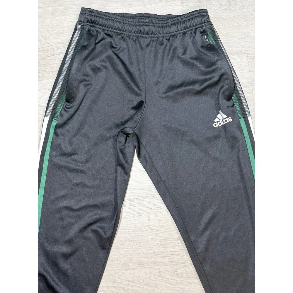 Adidas Tiro Training Jogger Pants Mens Size Small Black Ankle Zip Stretch 2HQ001